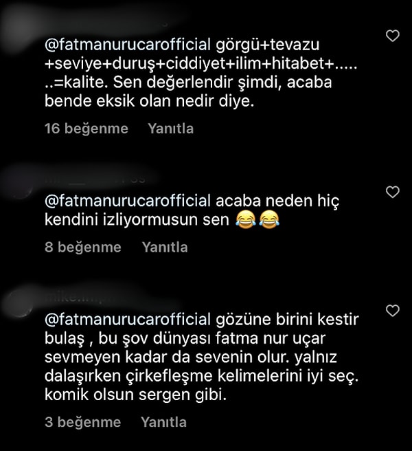 Daha şimdiden seyirci Fatma Nur'a cephe almaya başladı fakat bu doğru değil. Siz değil yarışmadaki insanlar rakibi...