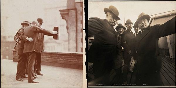 5. 1920 yılında arkadaşlarla selfie çekmek. 📸