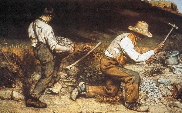 1849 yapımı "Taş Kıranlar" tablosu, sosyal gerçekçilik açısından önemlidir.