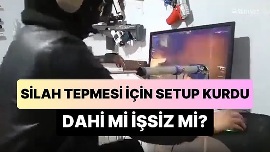 VR Ayağa Kalk Büyüğün Geldi: Oyundaki Silah Tepmesini Hissetmek İçin İnanılmaz Bir Setup Kuran Adam