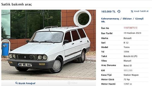 Türkiye'de de seçeneklerimiz mevcut, hem de o kadar çok ki: 1994 model bir Toros!