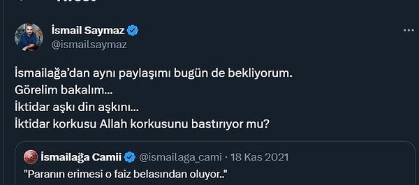 İsmail Saymaz’ın çağrısı 👇