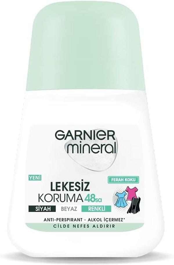 12. Giysilerde leke bırakmadan gün boyu temiz kalmanızı sağlarken, cildinize de nefes aldıran Garnier Mineral roll-on dedorant.