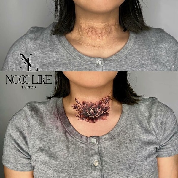 Эта вьетнамская художница-татуировщица с более чем десятилетним опытом специализируется на помощи женщинам, которые хотят скрыть шрамы от членовредительства, мастэктомии, послеродового периода, несчастных случаев, ожогов, травм и жестокого обращения