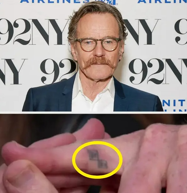 14. У Брайана Крэнстона на пальце вытатуирован логотип периодической таблицы «Во все тяжкие»