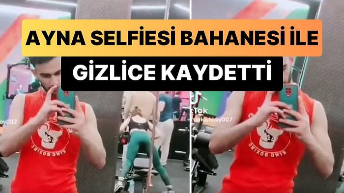 Ayna Selfiesi Bahanesi ile Spor Yapan Kadını Gizlice Kayda Alan Yabancı Uyruklu Erkek Tepki Çekti