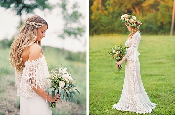 Вам подойдет свадебное платье в стиле рустик!