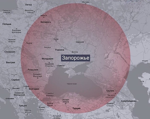 Sitede patlamanın olası etkisinin Türkiye'yi de kapsadığı görülen bir harita yer aldı.