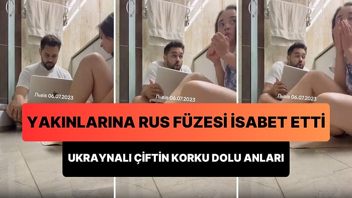 Banyoya Sığınan Ukraynalı Çiftin Yakınlarına Düşen Rus Füzesi ile Yaşadıkları Korku Dolu Anlar