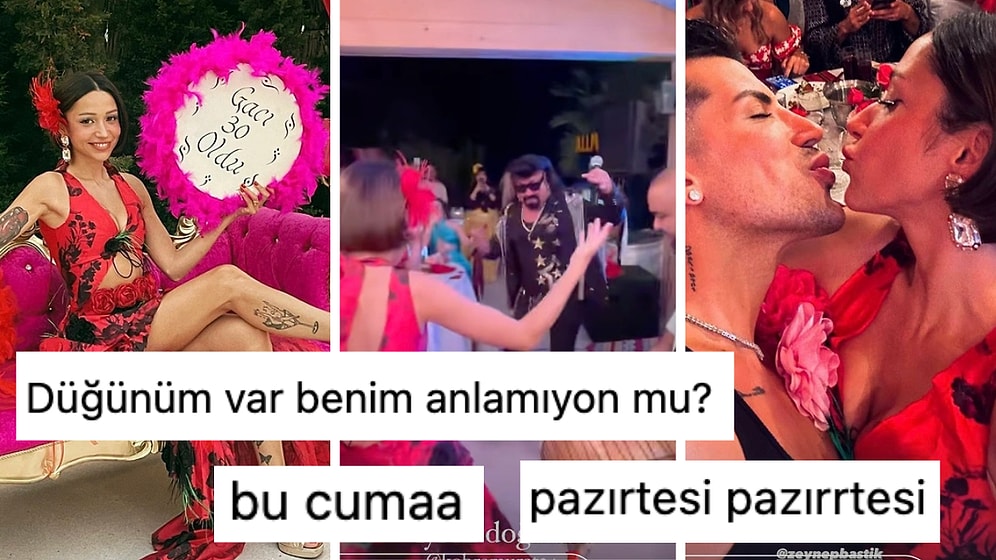 Zeynep Bastık'ın Çok Konuşulan Roman Havası Konseptli Kına Gecesini Andıran Doğum Günü Partisinin Detayları