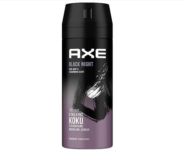 20. Axe Erkek Deodorant & Bodyspray Black Night 48 Saat Etkileyici Koku (150 ml)