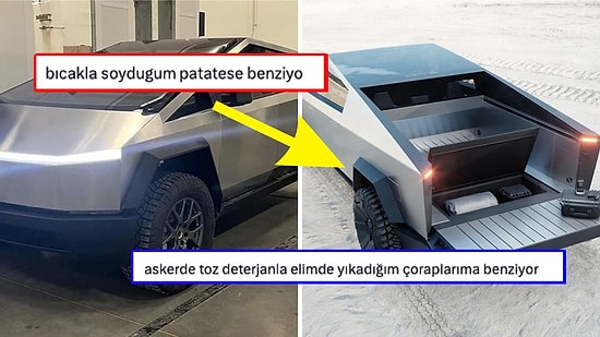 Üretime Başlayan İlk Tesla Cybertruck'ın Uzaydan Gelmiş Gibi Görünen Tuhaf Tasarımına Gelen Komik Yanıtlar