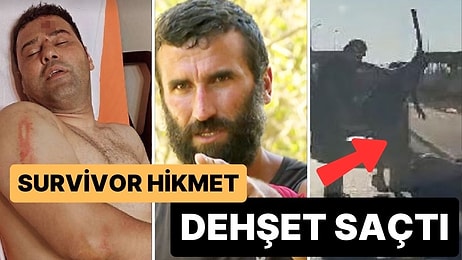 Survivor Hikmet Trafikte Dehşet Saçtı: Sopayla Saldırdı, Kafasını Tekmeledi!