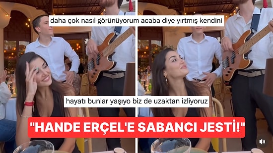 Hakan Sabancı'nın Beraber Çıktıkları Tatilde Sevgilisi Hande Erçel İçin Yaptırdığı Serenat Çok Konuşuldu!