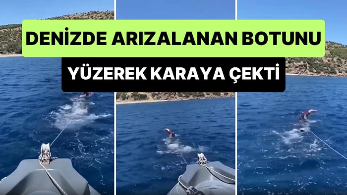 Sadece Zengin ve Yakışıklı Değil: Sadettin Saran, Denizde Kalan Botunu Yüzerek Karaya Çekti