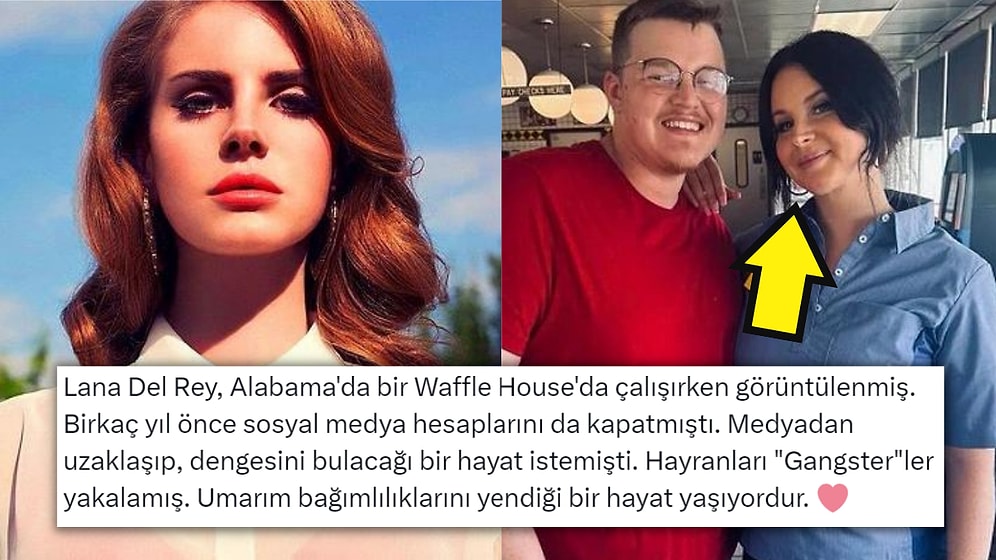 Melankoli Kraliçesi Lana Del Rey'in Waffle Dükkanında Çalıştığı Görüntüler Gündem Oldu