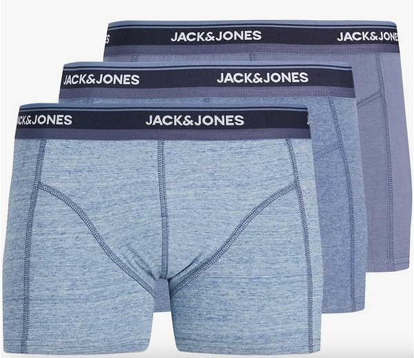 Jack & Jones JACWELLS TRUNKS 3 PACK Boxer Külot Erkek