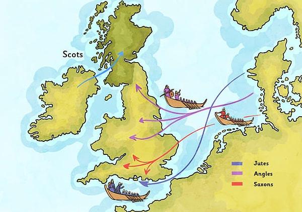 İngiltere'nin Anglo-Sakson istilasının MS 410 yılı civarında başladığına inanılmaktadır.