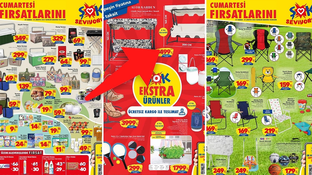 ŞOK'a Kamp Sandalyesi  Geliyor! 29 Temmuz 2023 ŞOK Aktüel Ürünler Kataloğu