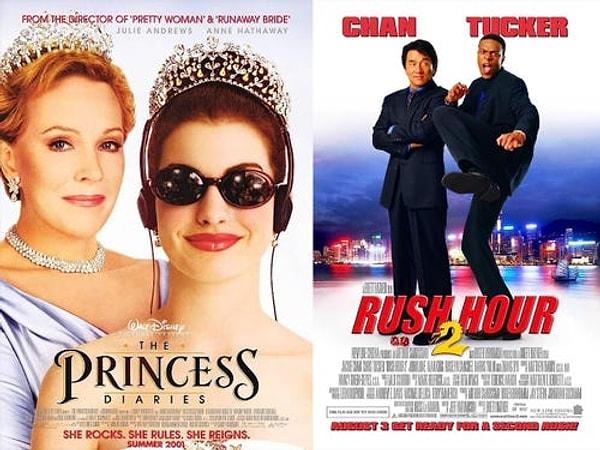 8. "The Princess Diaries" ve "Bitirim İkili 2" — 3 Ağustos 2001