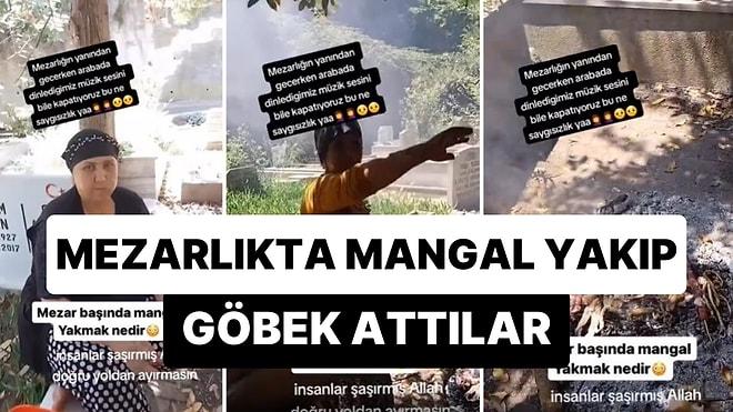 Mezarlıkta Mangal Yakıp Keyif Yapan Kişilerin Görüntüleri Sosyal Medyada Tepki Çekti