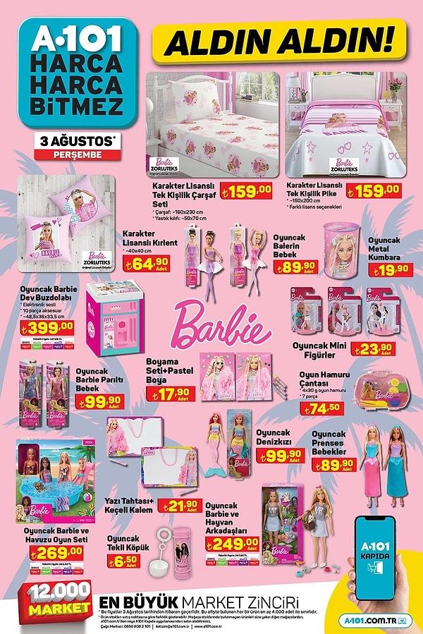 Barbie Karakter Lisanslı Tek Kişilik Çarşaf Seti 159 TL