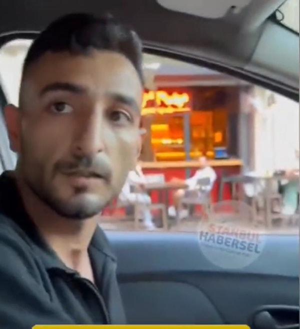 O anları kaydeden vatandaş, taksi şoförüne Ortaköy'e gitmek istediğini ve kendisinin taksiye zorla binmediğini söylüyor.