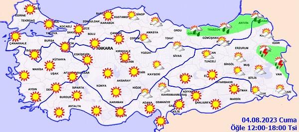4 Ağustos Ankara Hava Durumu: