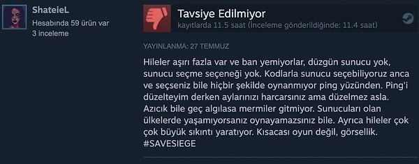 11. Başı hilecilerle belada olan bir diğer oyun da Rainbow Six.