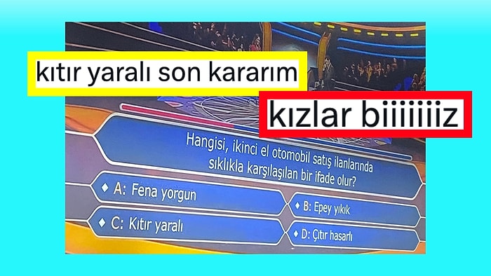 Kim Milyoner Olmak İster'de Sorulan "Çıtır Hasarlı" Sorusu Yorgun Ruhlu Goygoycuların Diline Düştü