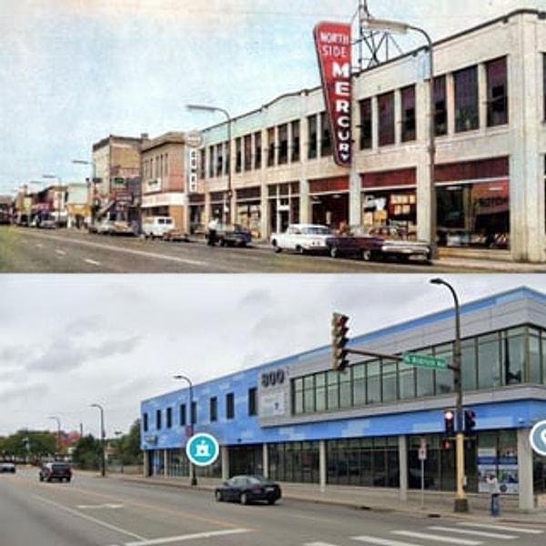 1. Minneapolis, Minnesota'da Aldrich ve Broadway. (1960'lar ve 2022)