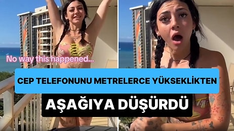 Sosyal Medya İçin Video Çekmek İsterken Telefonunu Metrelerce Yükseklikten Düşüren Kadın