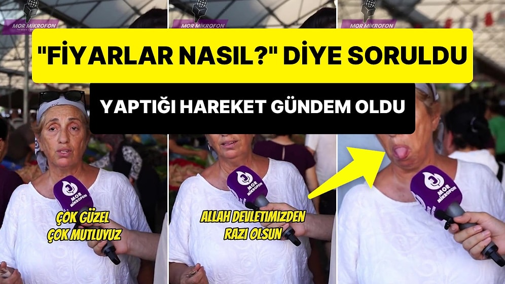 Pazar Fiyatları Sorulan Kadın İmalı Bir Şekilde, 'Çok Güzel Çok Mutluyuz, Allah Devletimizden Razı Olsun' Dedi