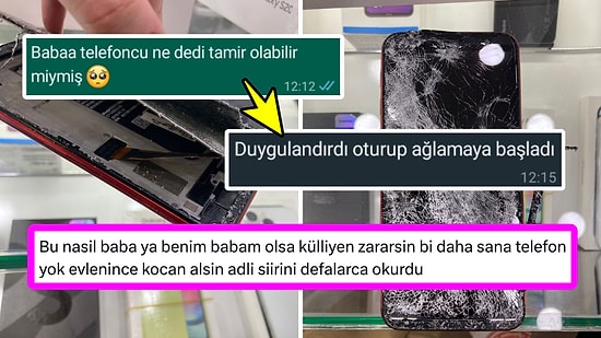 Telefonunu Perte Çıkaran Kızla Tamirciye Götüren Babasının Mesajlaşması Yüzünüzü Güldürecek