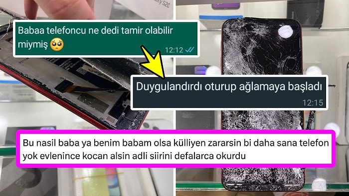 Telefonunu Perte Çıkaran Kızla Tamirciye Götüren Babasının Mesajlaşması Yüzünüzü Güldürecek