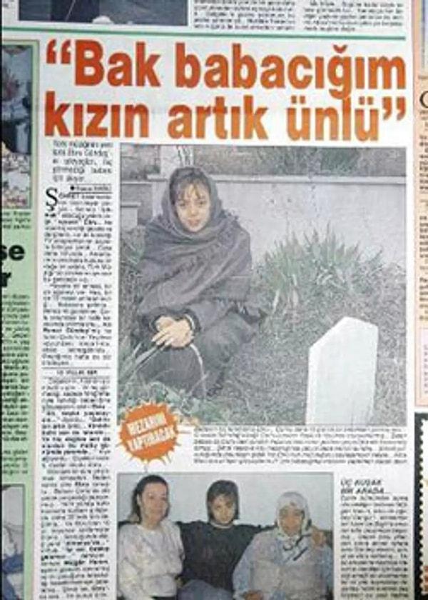 20. Ebru Gündeş'in ölmeyen babasının mezarına gidip dua etmesi.