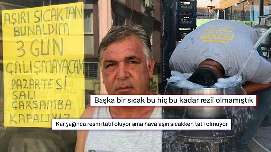 Aşırı Sıcaklar Kepenk Kapattırdı: Adana'da Bir Esnaf Çalışamayacağım Diyerek Kendine İzin Verdi