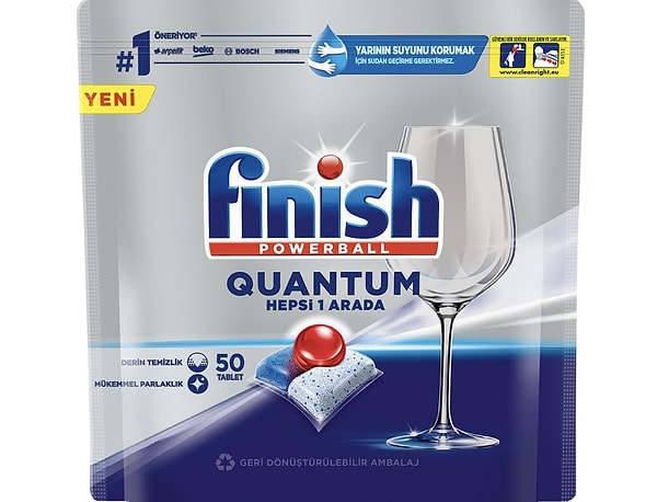 Finish Quantum 50 Kapsül Bulaşık Makinesi Deterjanı Tableti 50 Kapsül