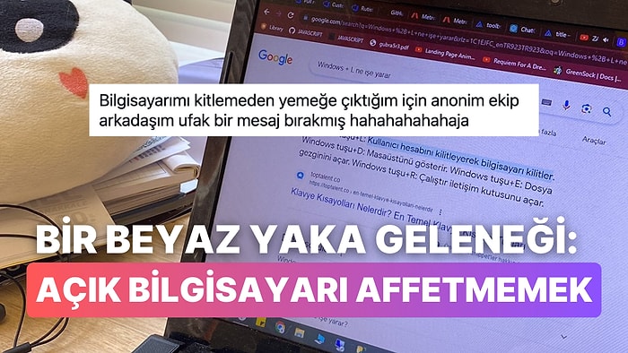 Bilgisayarını Kilitlemeden Çıkan Kişiye İş Arkadaşından Göndermeli Ders