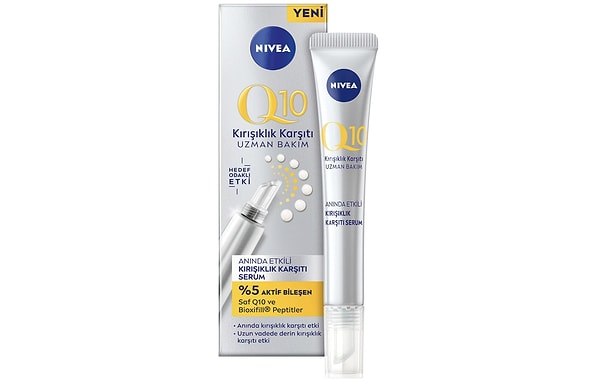 15. NIVEA - Q10 Anında Etkili Kırışıklık Karşıtı Serum