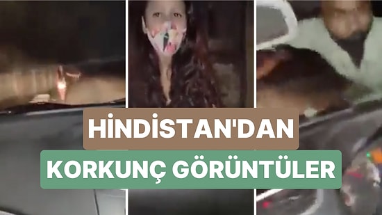 Hindistan'da Korkunç Görüntüler! Bir Kadının Issız Yolda Yardım İçin Durdurduğu Araca Sopalarla Saldırdılar