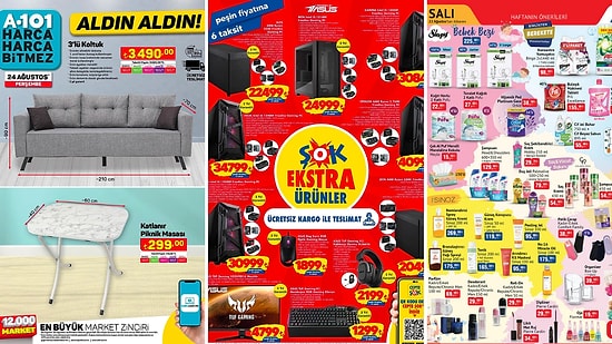 İndirim Günleri Başlıyor! 19 - 25 Ağustos Haftasında A101, BİM ve ŞOK Aktüel Ürünler Listesinde Ne Var?