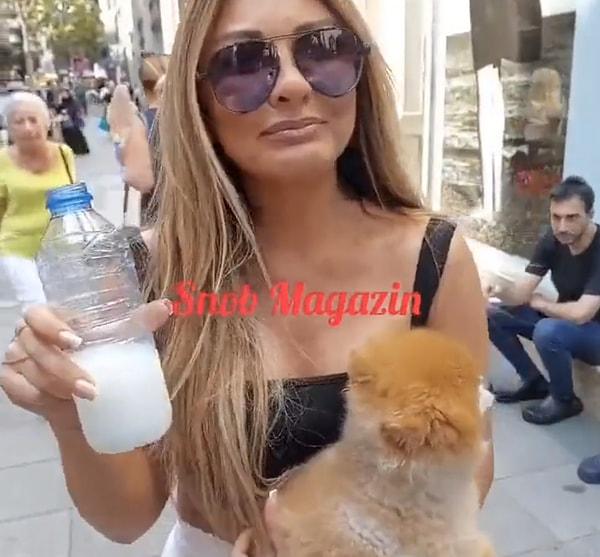 Arkadaşından sağdığı sütü içerken kameralara röportaj veren Görgüzel'in açıklamaları sosyal medyada çok konuşuldu.