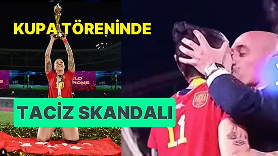 Kupa Töreninde Futbolcusunu Dudaklarından Öpen Federasyon Başkanı Tepkilerin Odağında