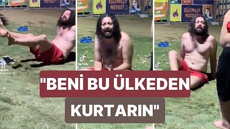 İzmir'de Bir Vatadaş Kıyafetlerini Çıkarıp "Beni Bu Ülkeden Kurtarın" Diye Bağırdı