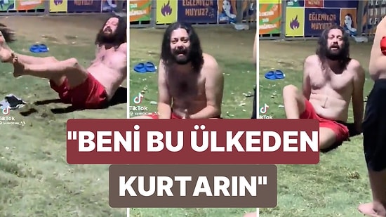 İzmir'de Bir Vatadaş Kıyafetlerini Çıkarıp "Beni Bu Ülkeden Kurtarın" Diye Bağırdı