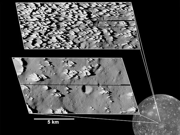 8. Callisto'nun Sivri Buzul Kayaları