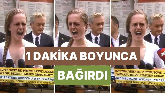 Jana Szostak Muhalif Bir Gazetecinin tutuklanmasını İlginç Bir Şekilde Protesto Etti: 1 Dakika Boyunca Bağırdı