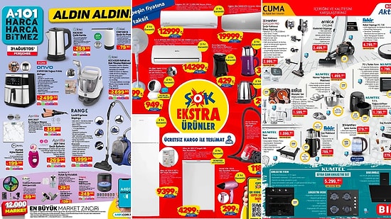 İndirim Günleri Başlıyor! 26 Ağustos - 1 Eylül Haftasında A101, BİM ve ŞOK Aktüel Ürünler Listesinde Ne Var?