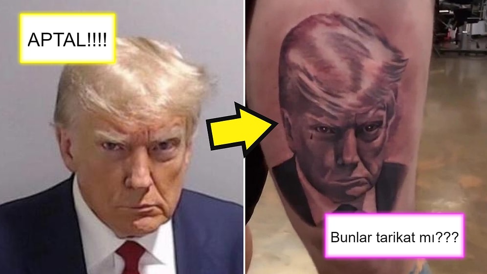 Bacağına Donald Trump'ın Sabıka Fotoğrafını Dövme Yaptıran Adam Sosyal Medyayı İkiye Böldü!